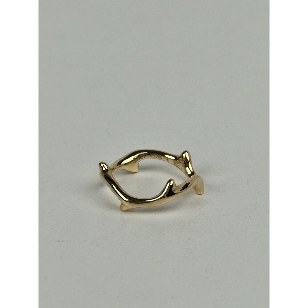 Dior 18K Yellow Gold Bois de Rose Ring 46 (Size 3) - Picture 9 of 9